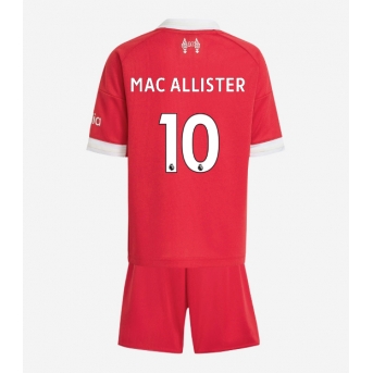 Billige Fotballdrakt Liverpool Alexis Mac Allister #10 Replika Hjemmedraktsett Barn 2025-26 Kortermet (med bukser)